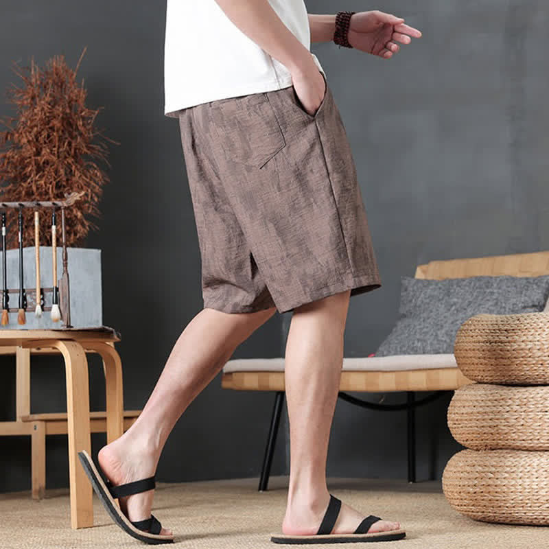 Nimara Ritual Summer Casual Minimalist Drawstring Solid Men's Shorts With Pocket