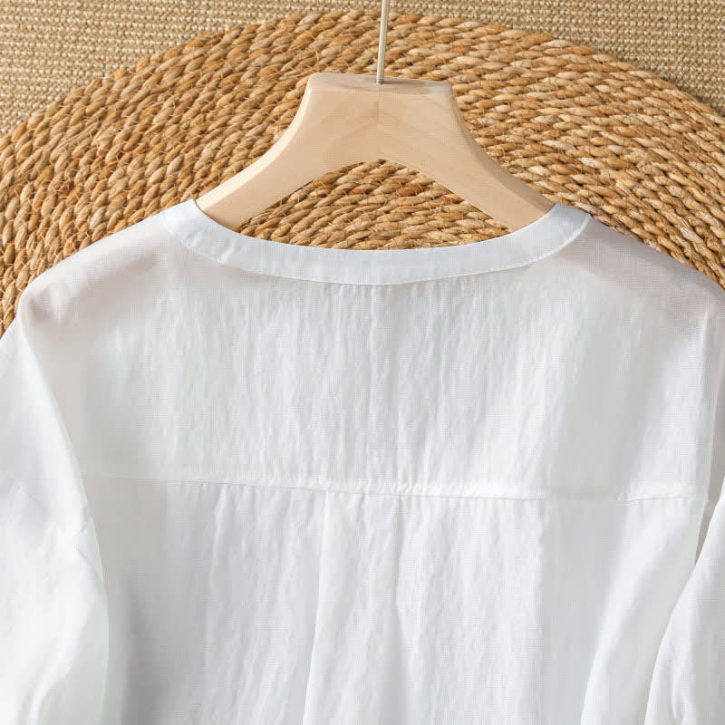 Nimara Ritual Summer Casual Simple Solid V-Neck Lines Women's Short Sleeve T-Shirts