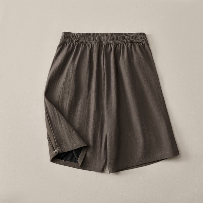 Nimara Ritual Summer Casual Minimalist Drawstring Elastic Waist Solid Men's Shorts With Pocket
