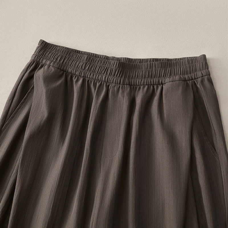 Nimara Ritual Summer Casual Minimalist Drawstring Elastic Waist Solid Men's Shorts With Pocket
