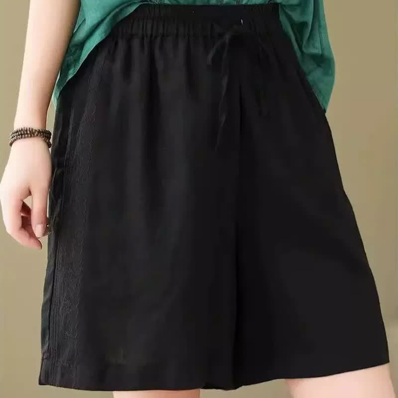Nimara Ritual Summer Casual Drawstring Solid Women's Shorts With Pocket