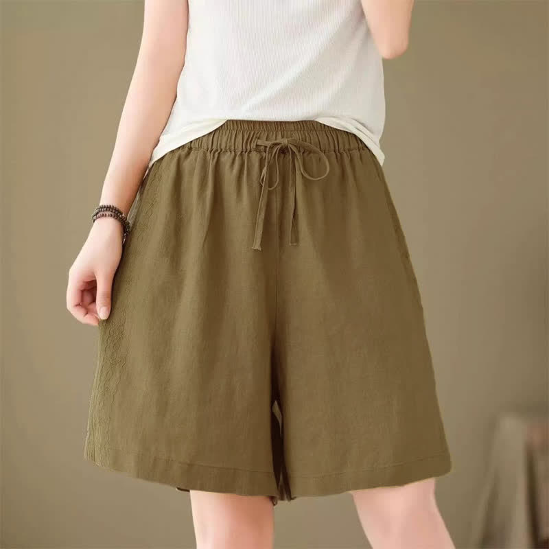 Nimara Ritual Summer Casual Drawstring Solid Women's Shorts With Pocket
