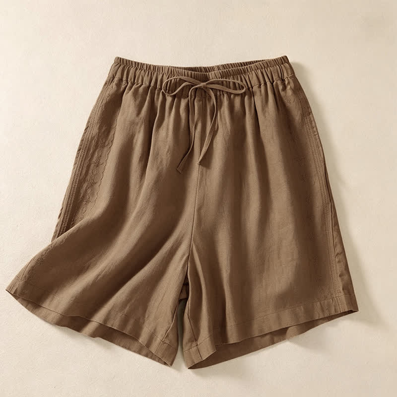 Nimara Ritual Summer Casual Drawstring Solid Women's Shorts With Pocket