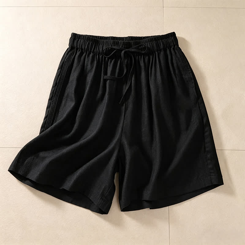 Nimara Ritual Summer Casual Drawstring Solid Women's Shorts With Pocket
