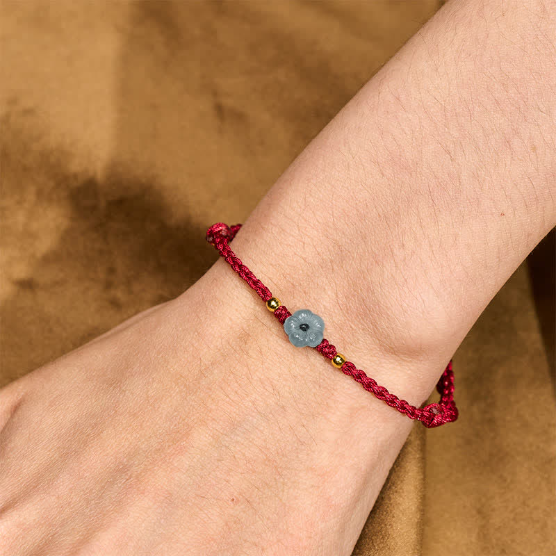 Nimara Ritual Jade Flower Red String Blessing Bracelet
