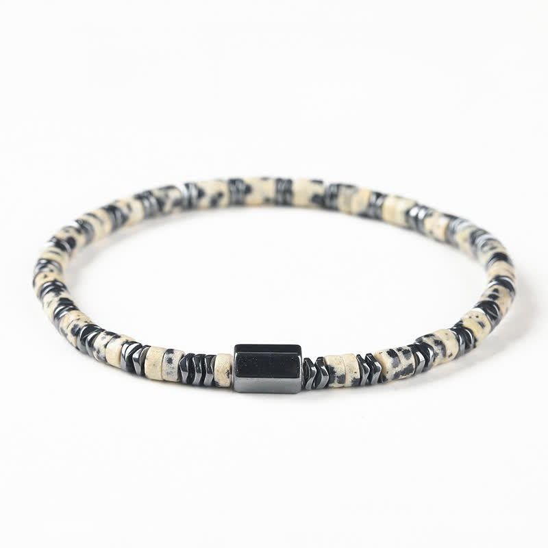 Nimara Ritual Sodalite Hematite Grounding Cube Spacer Bracelet