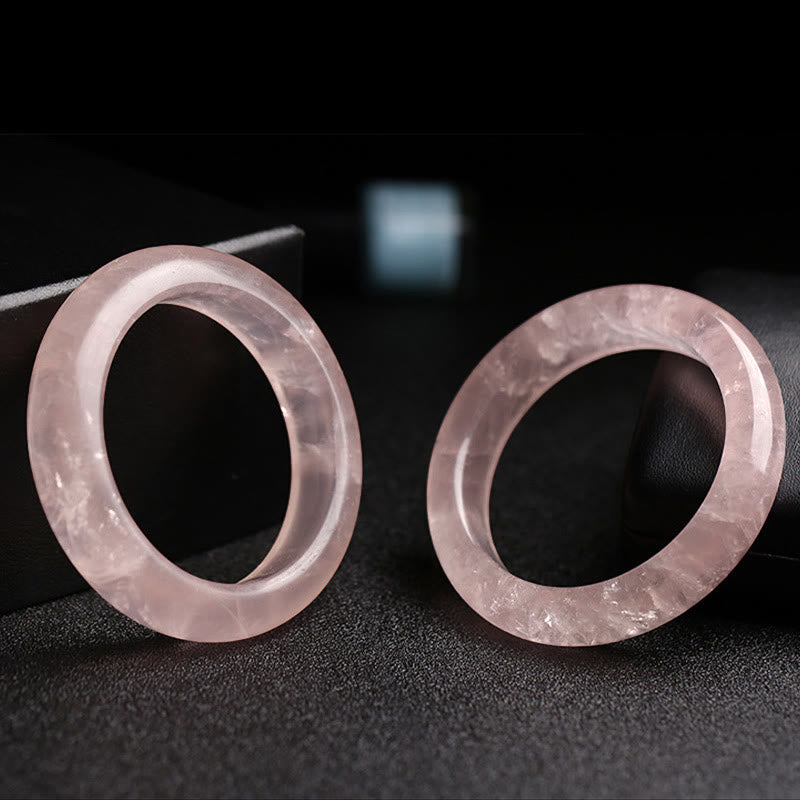 Nimara Ritual Natural Rose Quartz Love Caring Bracelet Bangle