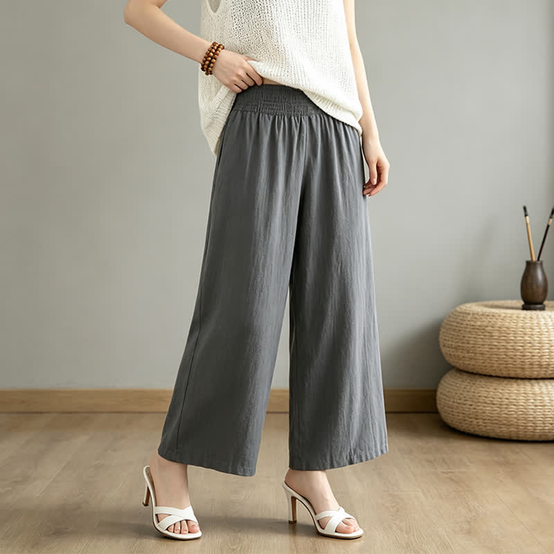 Nimara Ritual Spring Summer Casual Minimalist Solid Long Pants Women's Wide Leg Pants With Pocket
