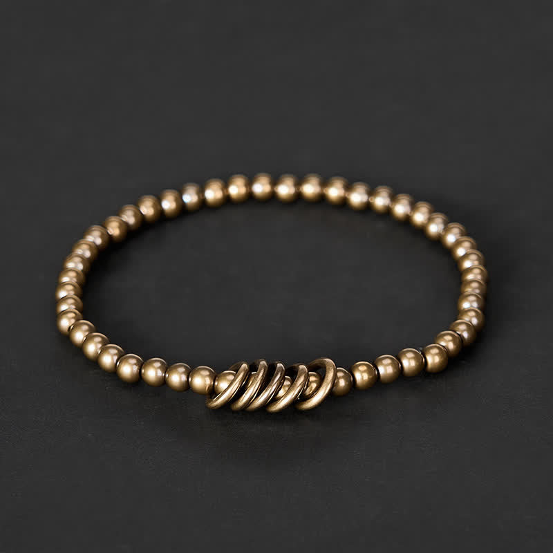Nimara Ritual 4mm Small Beads Brass Healing Bracelet
