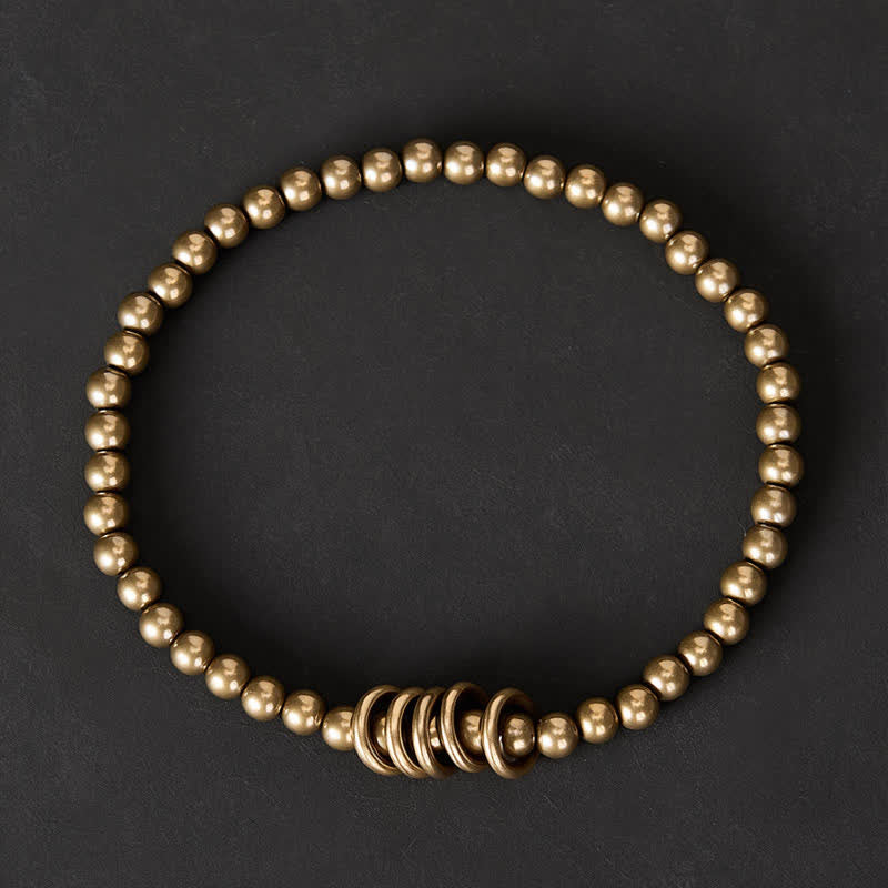 Nimara Ritual 4mm Small Beads Brass Healing Bracelet