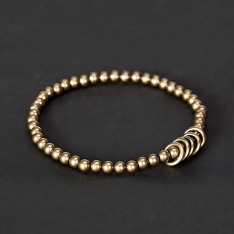 Nimara Ritual 4mm Small Beads Brass Healing Bracelet
