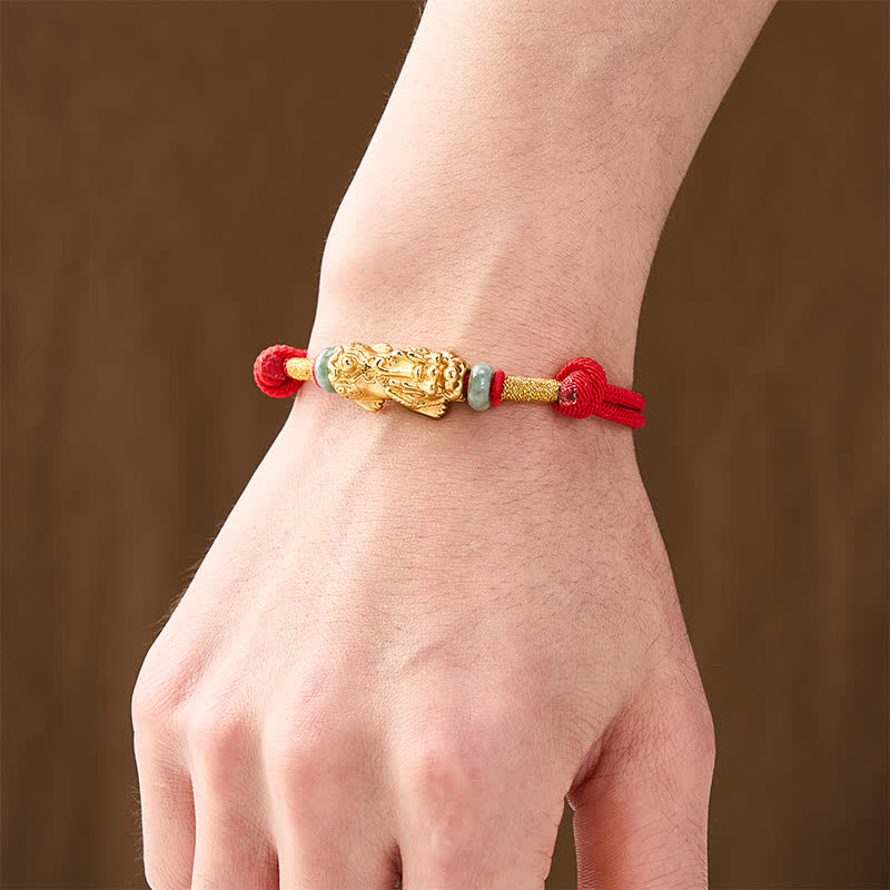Nimara Ritual Copper Pi Xiu Wealth Red String Bracelet