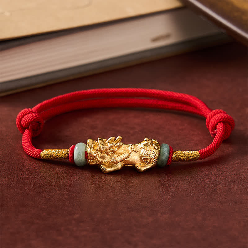 Nimara Ritual Copper Pi Xiu Wealth Red String Bracelet