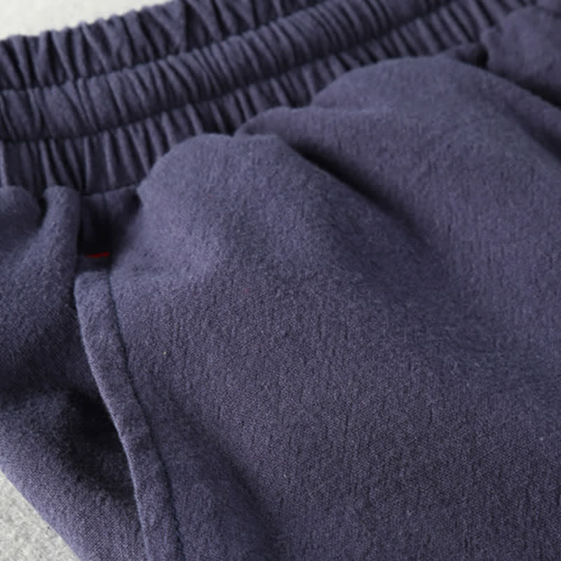 Nimara Ritual Summer Casual Minimalist Drawstring Solid Cotton Linen Men's Shorts With Pockets