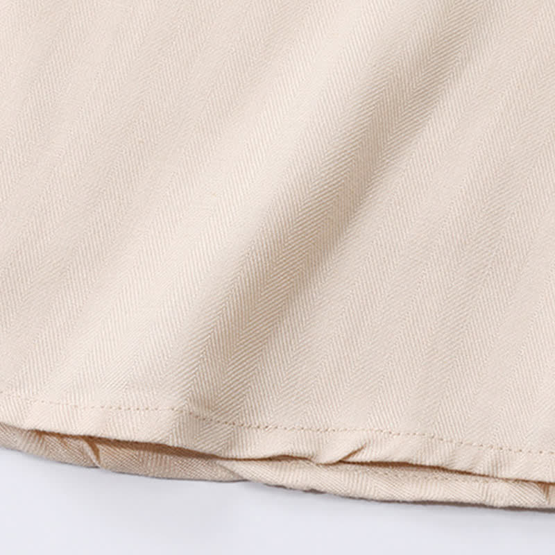 Nimara Ritual 2Pcs Spring Summer Casual Minimalist Button-Up Shirt Drawstring Pants Solid Men's Meditation Cloth With Pockets