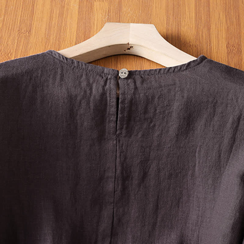 Nimara Ritual Summer Casual Minimalist Solid Flared Hem Women's Short Sleeve T-Shirts