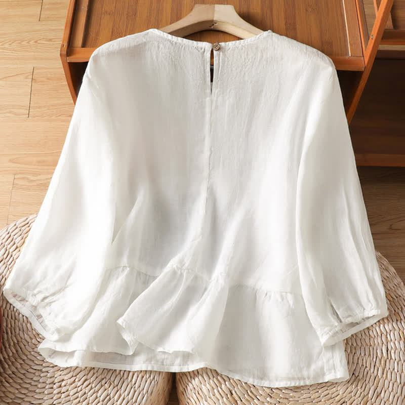 Nimara Ritual Summer Casual Minimalist Solid Flared Hem Women's Short Sleeve T-Shirts