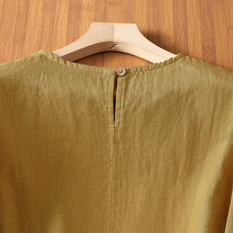 Nimara Ritual Summer Casual Minimalist Solid Flared Hem Women's Short Sleeve T-Shirts