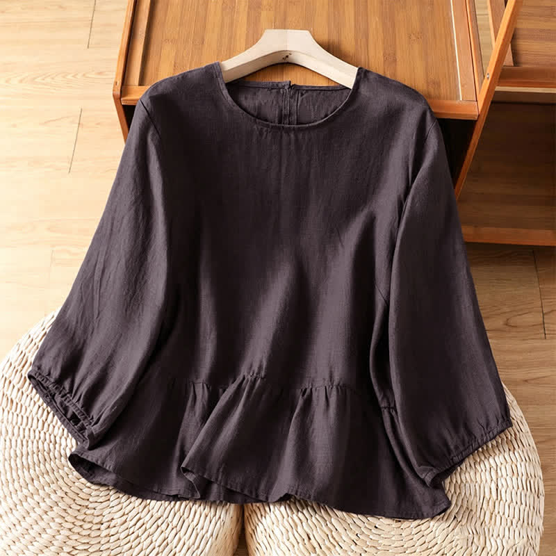 Nimara Ritual Summer Casual Minimalist Solid Flared Hem Women's Short Sleeve T-Shirts
