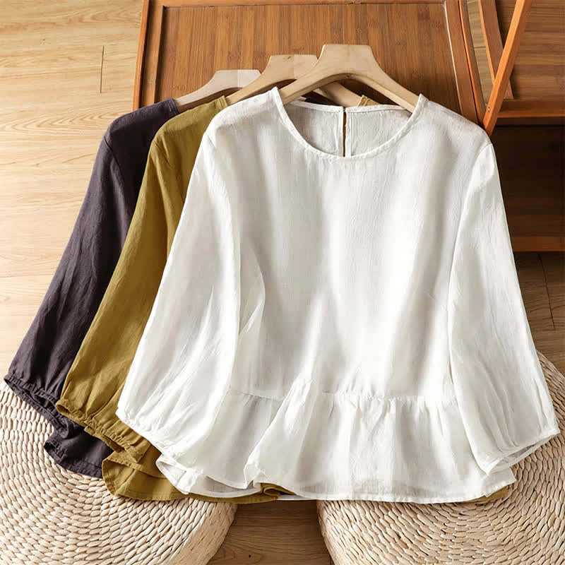Nimara Ritual Summer Casual Minimalist Solid Flared Hem Women's Short Sleeve T-Shirts