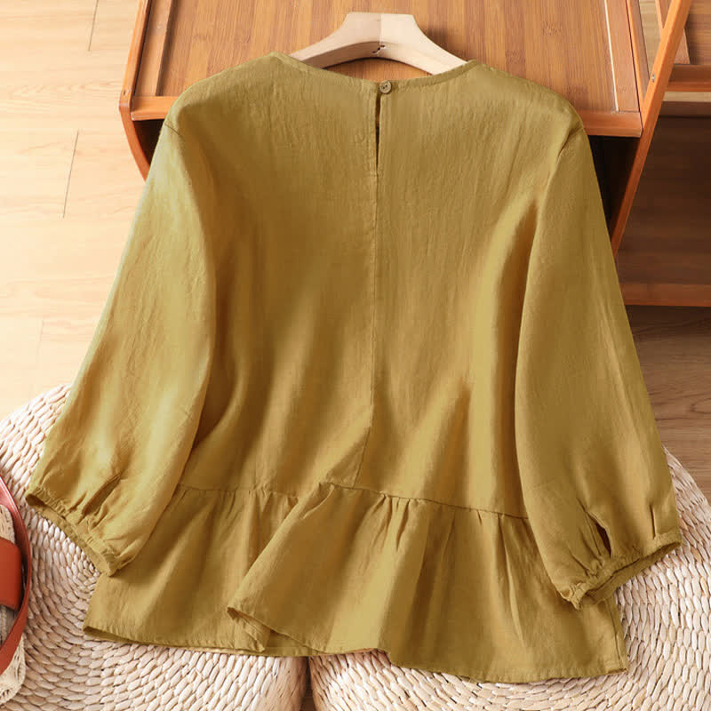 Nimara Ritual Summer Casual Minimalist Solid Flared Hem Women's Short Sleeve T-Shirts