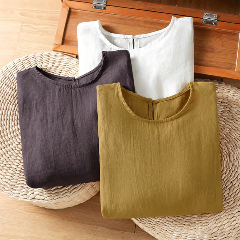 Nimara Ritual Summer Casual Minimalist Solid Flared Hem Women's Short Sleeve T-Shirts