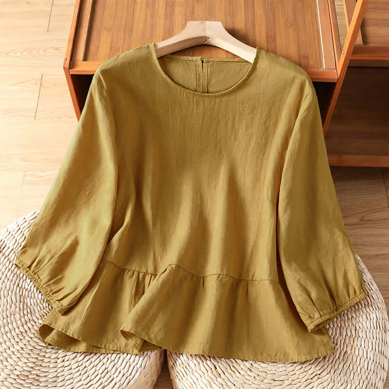 Nimara Ritual Summer Casual Minimalist Solid Flared Hem Women's Short Sleeve T-Shirts