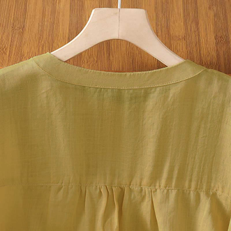 Nimara Ritual Summer Casual Vintage Embroidery Floral Women's Short Sleeve Shirts