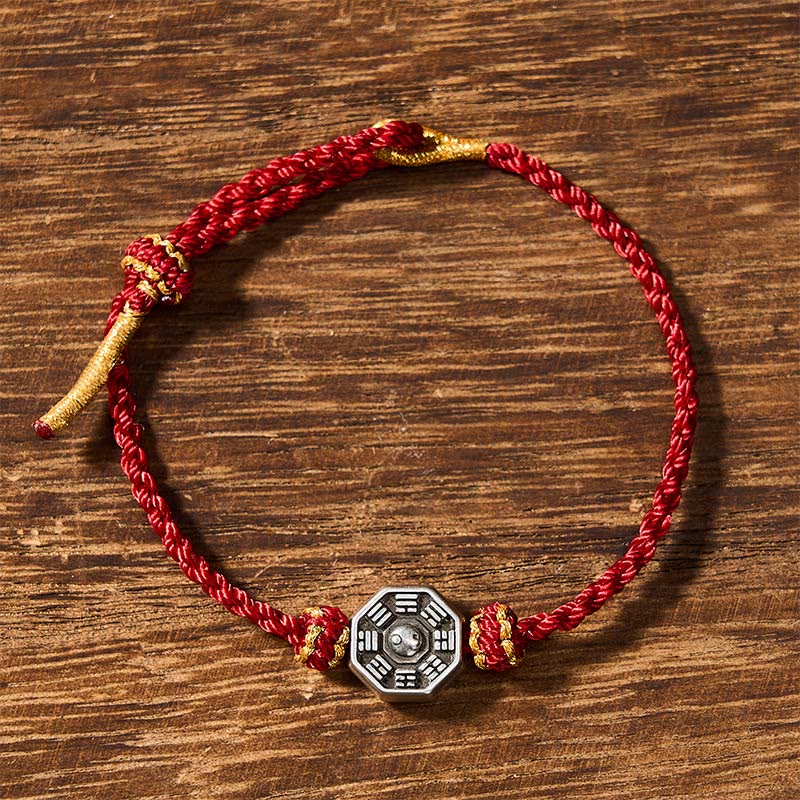 Nimara Ritual Hand-Woven Red String Bagua Protection Adjustable Bracelet