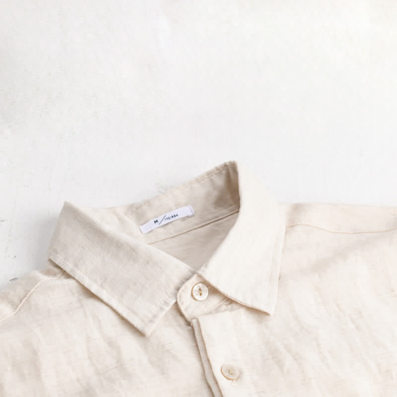 Nimara Ritual Summer Casual Minimalist Patch Pocket Solid Men's Short Sleeve Shirts