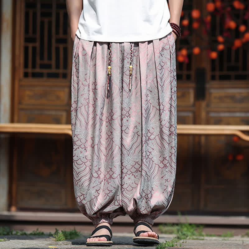 Nimara Ritual Summer Casual Boho Abstract Ankle Pants Men's Harem Pants