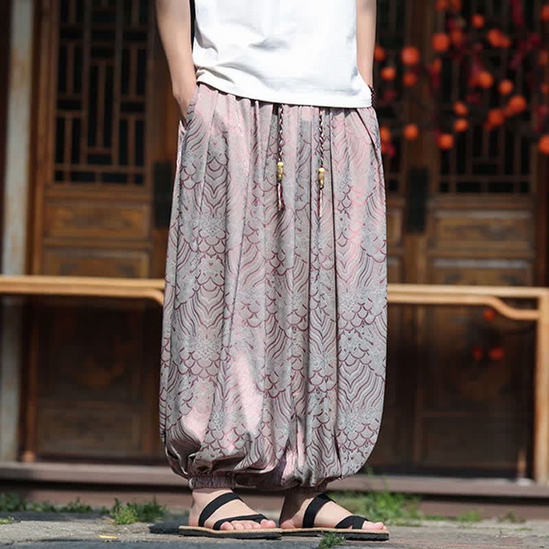 Nimara Ritual Summer Casual Boho Abstract Ankle Pants Men's Harem Pants
