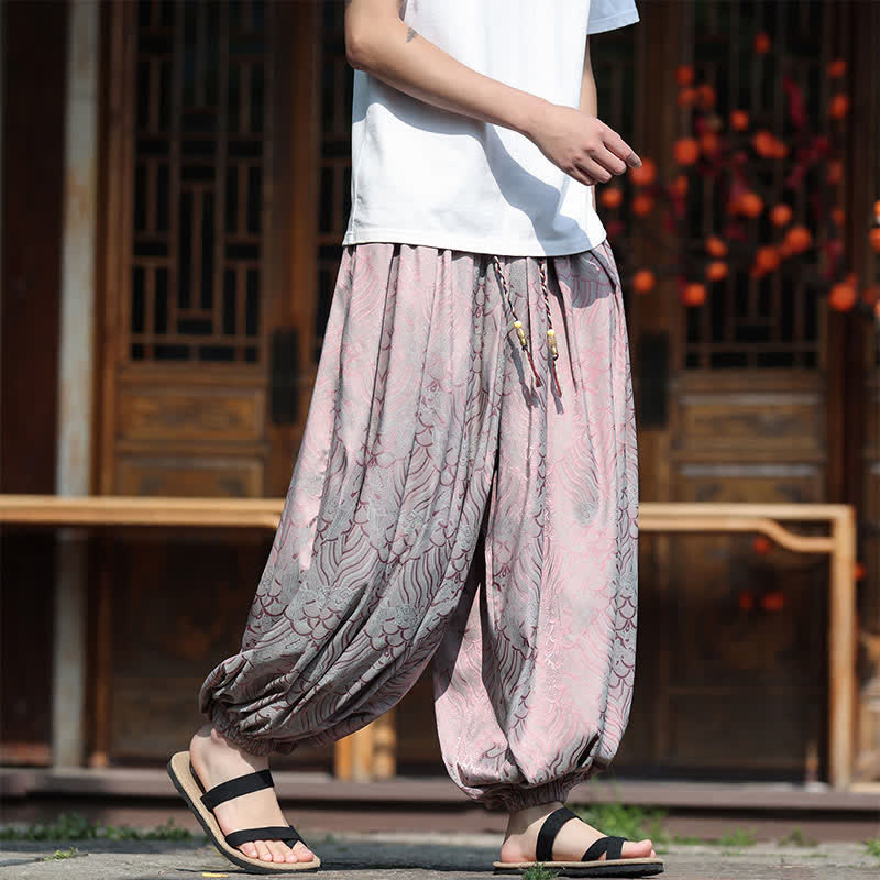 Nimara Ritual Summer Casual Boho Abstract Ankle Pants Men's Harem Pants