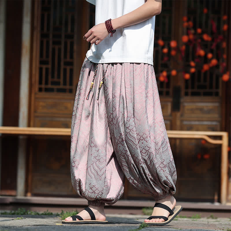 Nimara Ritual Summer Casual Boho Abstract Ankle Pants Men's Harem Pants