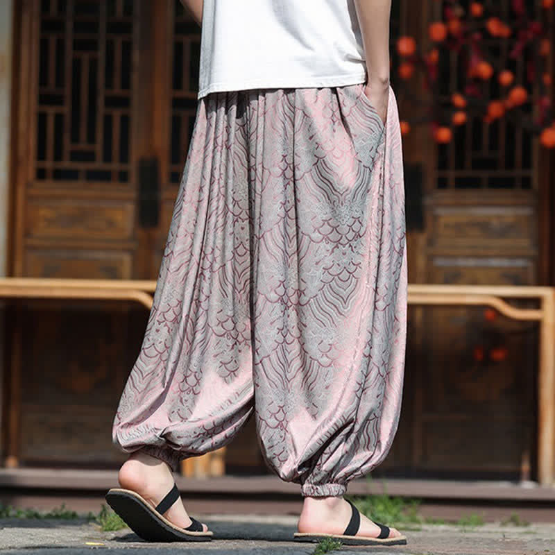 Nimara Ritual Summer Casual Boho Abstract Ankle Pants Men's Harem Pants