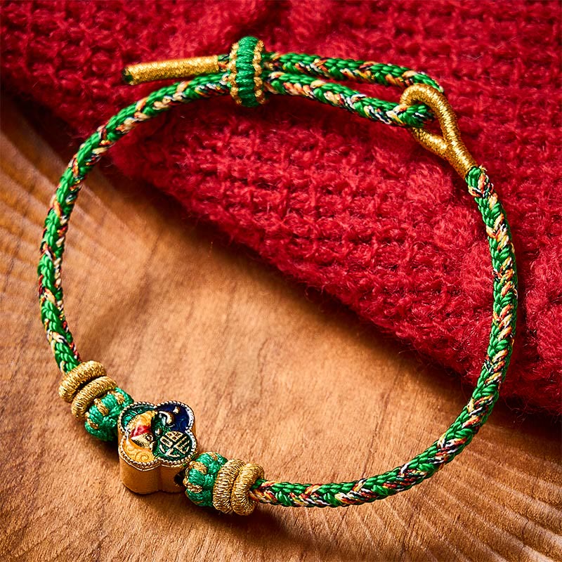 Nimara Ritual Hand-Woven Koi Fish Fu Character Success Rope Bracelet