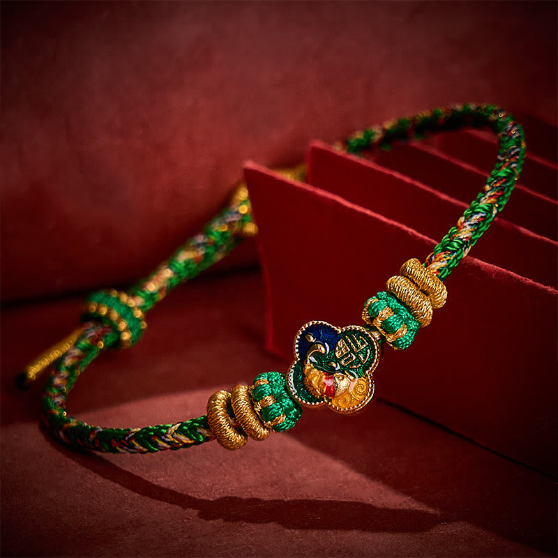 Nimara Ritual Hand-Woven Koi Fish Fu Character Success Rope Bracelet