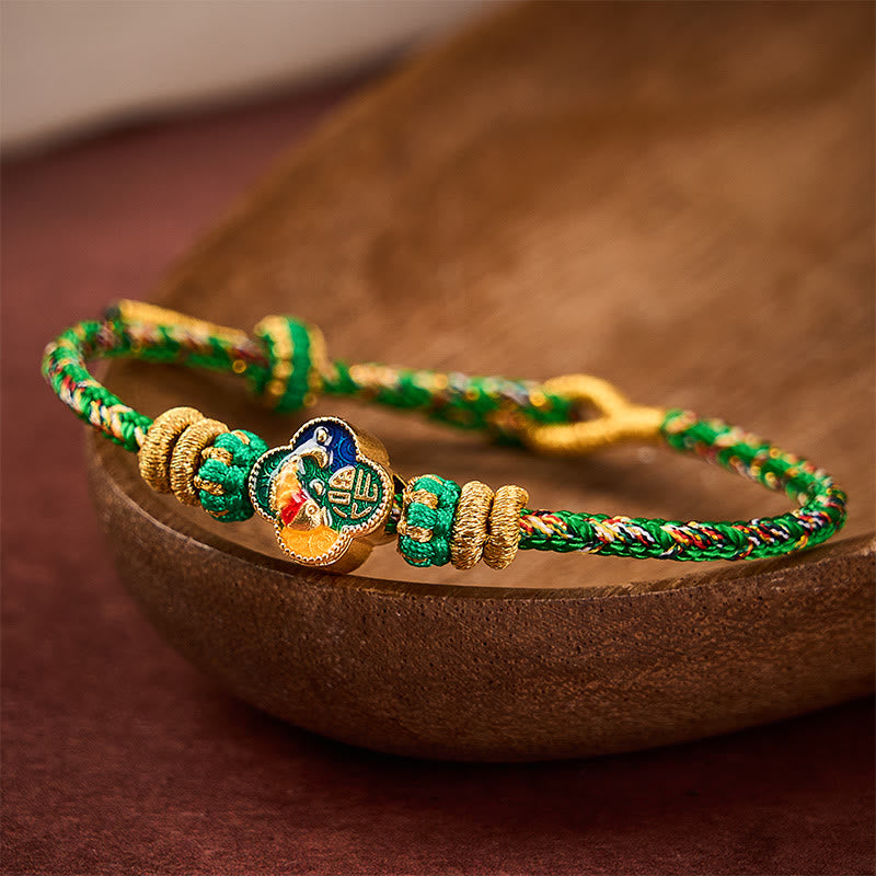 Nimara Ritual Hand-Woven Koi Fish Fu Character Success Rope Bracelet