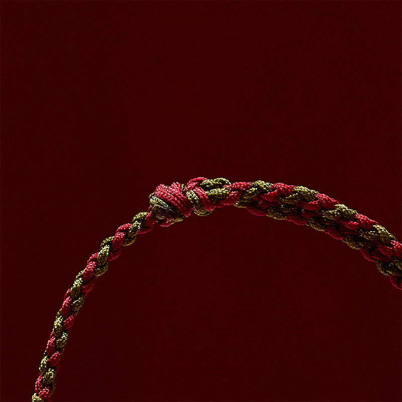 Nimara Ritual Braided Colorful Red Green String Koi Fish Luck Bracelet Anklet