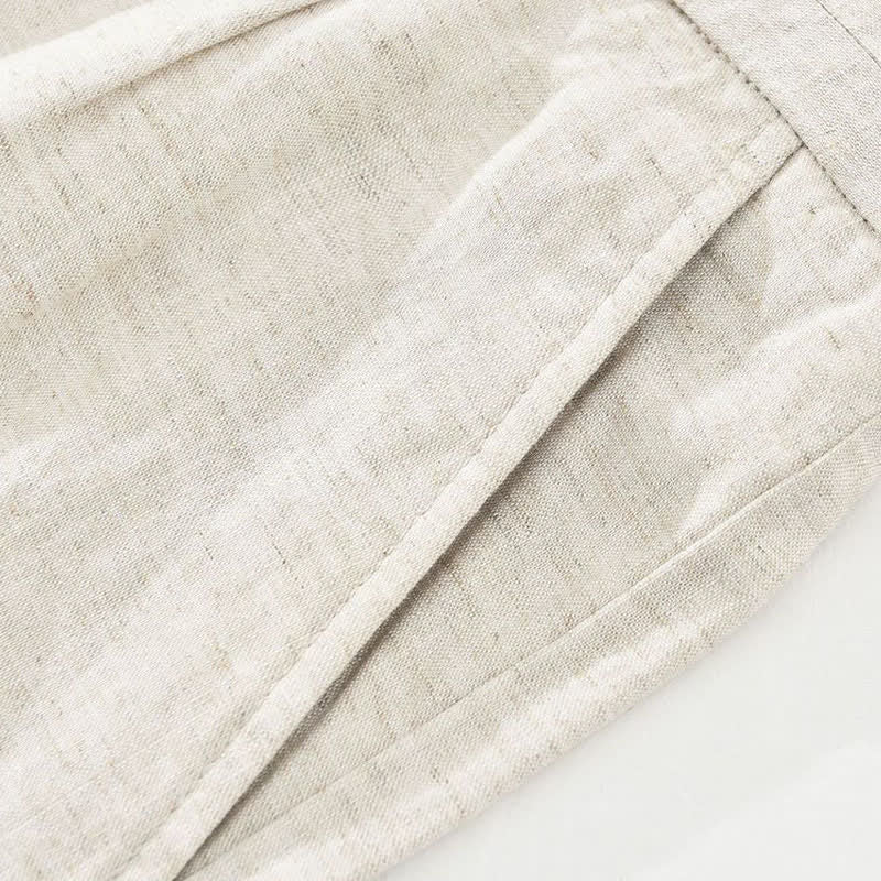 Nimara Ritual Summer Casual Minimalist Button-Up Zipper Solid Men's Shorts With Pockets