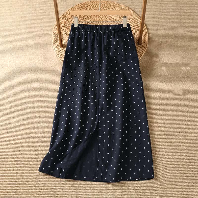 Nimara Ritual Summer Casual Vintage Polka Dot Women's Skirts With Pockets