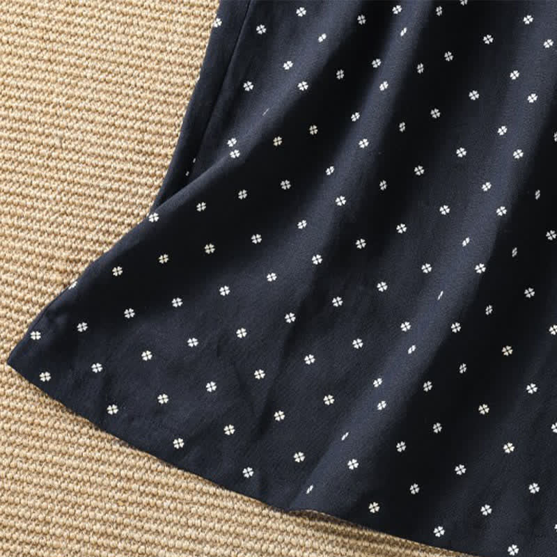 Nimara Ritual Summer Casual Vintage Polka Dot Women's Skirts With Pockets