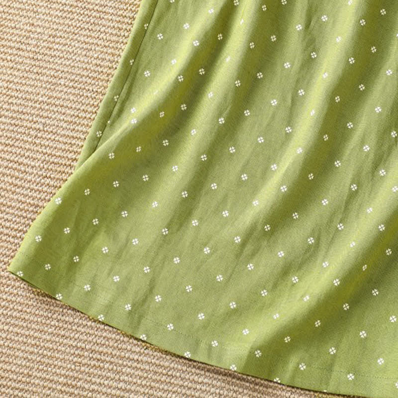 Nimara Ritual Summer Casual Vintage Polka Dot Women's Skirts With Pockets