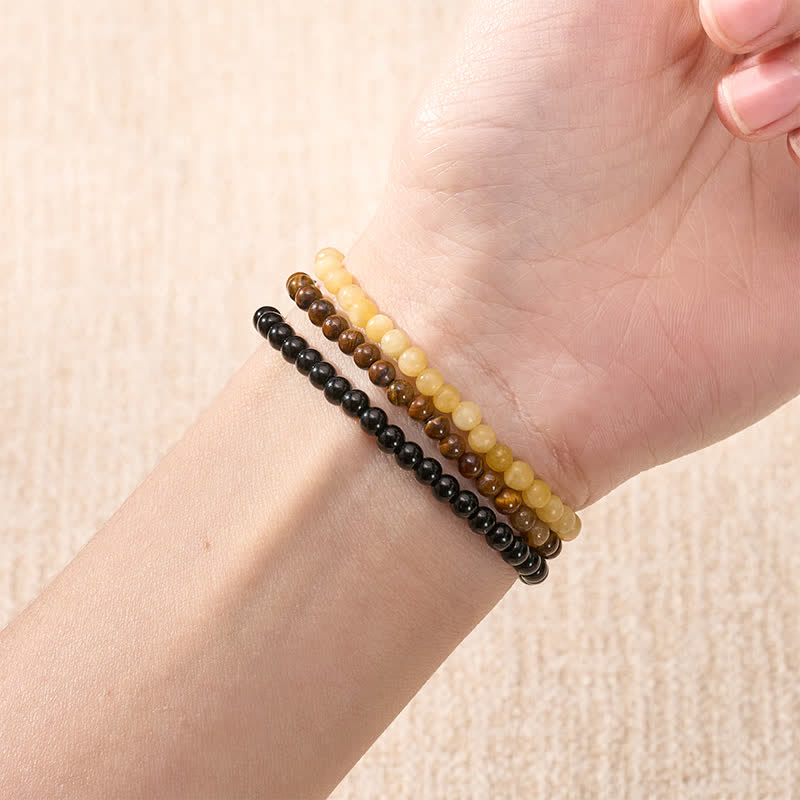 Nimara Ritual 3pcs "Manifest Living Abundance" Topaz Clarity Bracelet Includes Gift Message Card