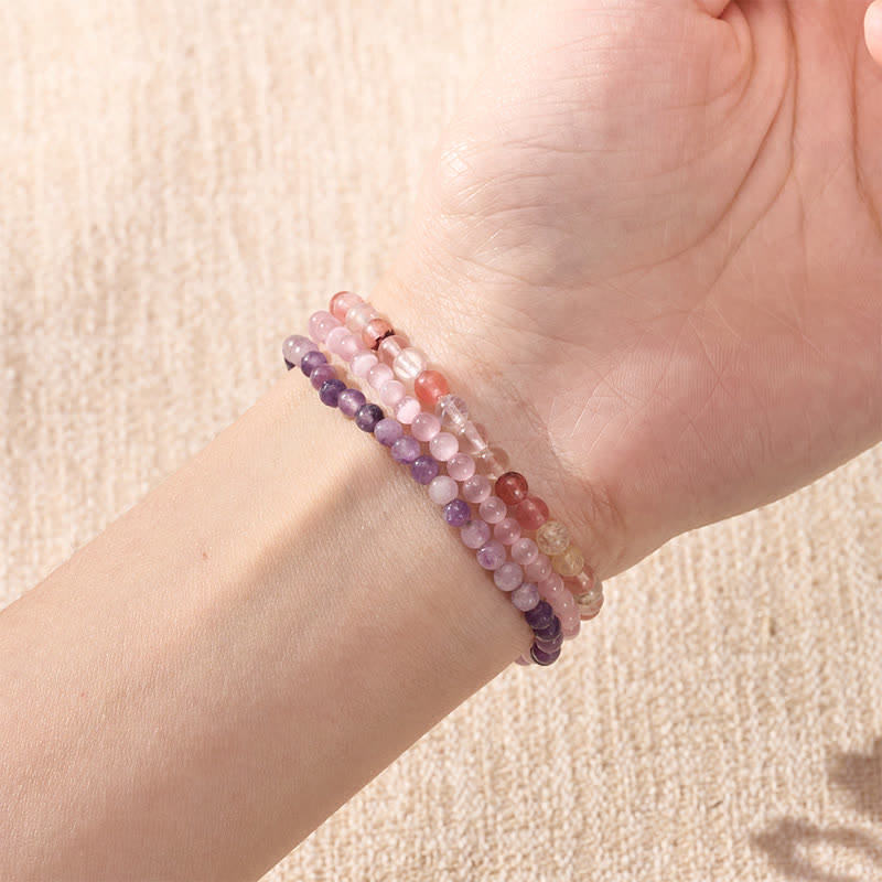 Nimara Ritual 3pcs "Soothe Your Inner Self" Tourmaline Protection Bracelet Includes Gift Message Card