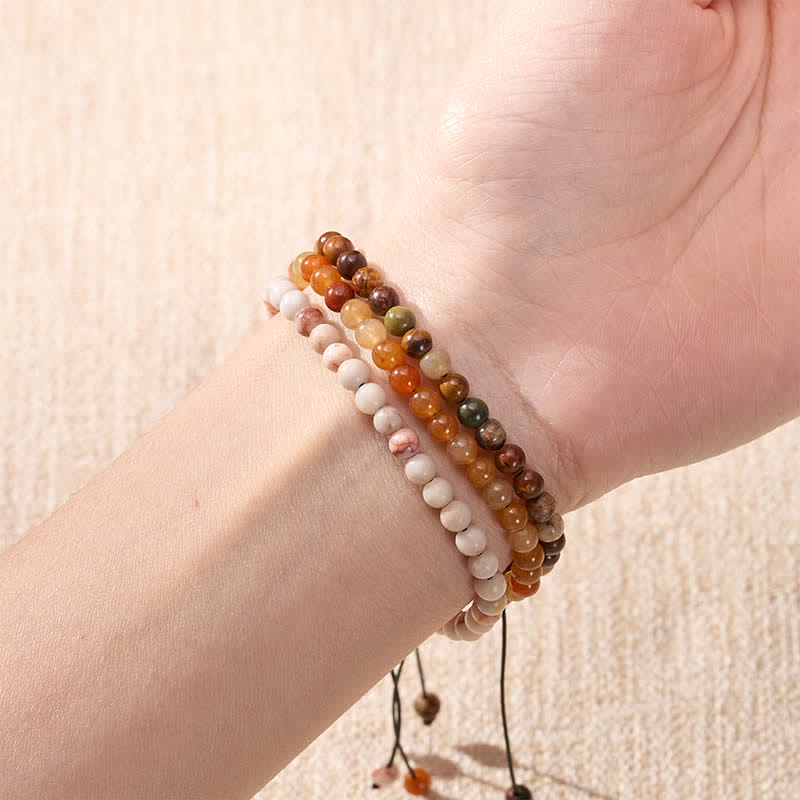 Nimara Ritual 3pcs "Align with Good Fortune" Yellow Aventurine Lucky Bracelet Includes Gift Message Card