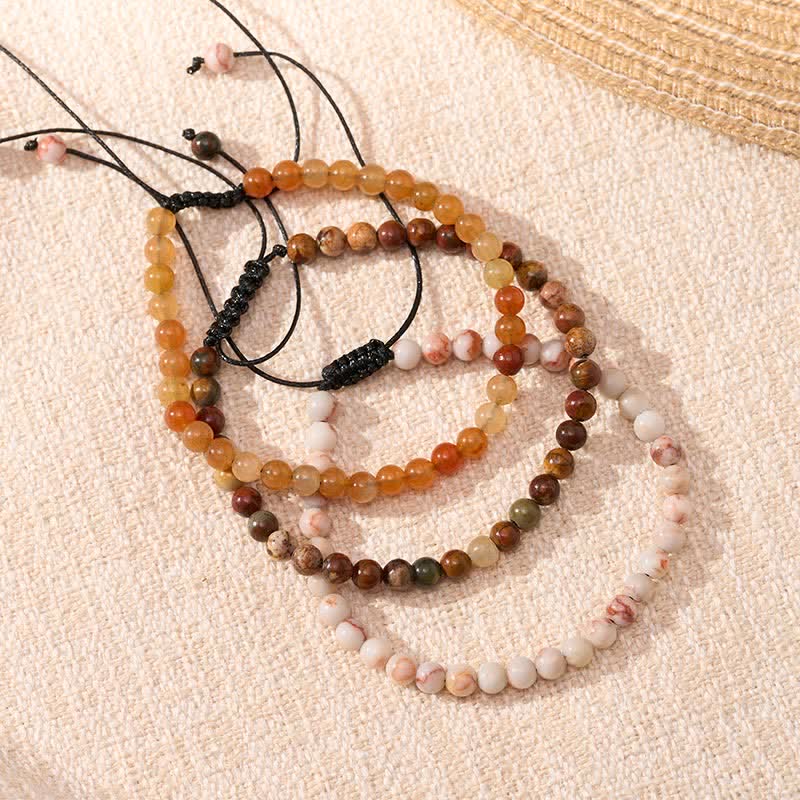 Nimara Ritual 3pcs "Align with Good Fortune" Yellow Aventurine Lucky Bracelet Includes Gift Message Card