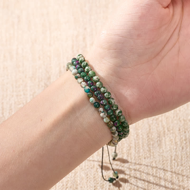 Nimara Ritual 3pcs "Purify Your Everyday Aura" Fire Agate Balance Bracelet Includes Gift Message Card