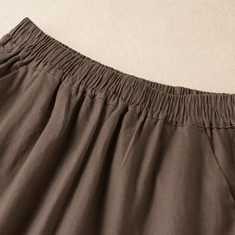Nimara Ritual Casual Solid Color Women's Wide Leg Pants With Pockets