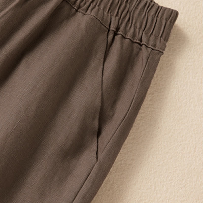 Nimara Ritual Casual Solid Color Women's Wide Leg Pants With Pockets